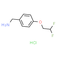 ChemSpider 2D Image | 1-[4-(2,2-Difluoroethoxy)phenyl]methanamine hydrochloride | C9H12ClF2NO