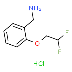 ChemSpider 2D Image | 1-[2-(2,2-Difluoroethoxy)phenyl]methanamine hydrochloride | C9H12ClF2NO