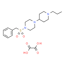 ChemSpider 2D Image | 1-(Benzylsulfonyl)-4-(1-propyl-4-piperidinyl)piperazine ethanedioate (1:1) | C21H33N3O6S