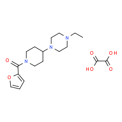 ChemSpider 2D Image | [4-(4-Ethyl-1-piperazinyl)-1-piperidinyl](2-furyl)methanone ethanedioate (1:1) | C18H27N3O6