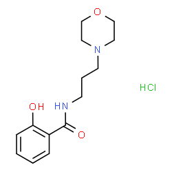 ChemSpider 2D Image | 2-Hydroxy-N-[3-(4-morpholinyl)propyl]benzamide hydrochloride (1:1) | C14H21ClN2O3
