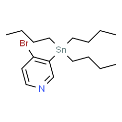 ChemSpider 2D Image | 4-Bromo-3-(tributylstannyl)pyridine | C17H30BrNSn
