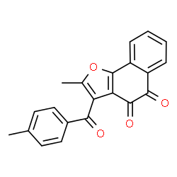 ChemSpider 2D Image | 2-Methyl-3-(4-methylbenzoyl)naphtho[1,2-b]furan-4,5-dione | C21H14O4