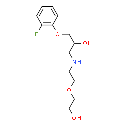 ChemSpider 2D Image | 1-(2-Fluorophenoxy)-3-{[2-(2-hydroxyethoxy)ethyl]amino}-2-propanol | C13H20FNO4
