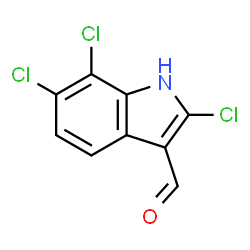 ChemSpider 2D Image | 2,6,7-Trichloro-1H-indole-3-carbaldehyde | C9H4Cl3NO