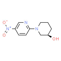 ChemSpider 2D Image | (3R)-1-(5-Nitro-2-pyridinyl)-3-piperidinol | C10H13N3O3