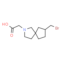 ChemSpider 2D Image | [7-(Bromomethyl)-2-azaspiro[4.4]non-2-yl]acetic acid | C11H18BrNO2