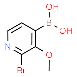 ChemSpider 2D Image | (2-Bromo-3-methoxy-4-pyridinyl)boronic acid | C6H7BBrNO3