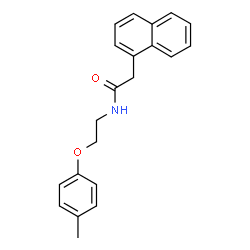 ChemSpider 2D Image | N-[2-(4-Methylphenoxy)ethyl]-2-(1-naphthyl)acetamide | C21H21NO2