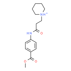 ChemSpider 2D Image | 1-(3-{[4-(Methoxycarbonyl)phenyl]amino}-3-oxopropyl)piperidinium | C16H23N2O3