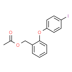 ChemSpider 2D Image | 2-(4-Iodophenoxy)benzyl acetate | C15H13IO3