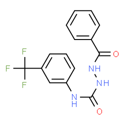 ChemSpider 2D Image | 2-Benzoyl-N-[3-(trifluoromethyl)phenyl]hydrazinecarboxamide | C15H12F3N3O2