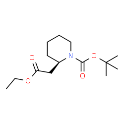 ChemSpider 2D Image | Ethyl (2R)-1-[(1,1-dimethylethoxy)carbonyl]-2-piperidineacetate | C14H25NO4