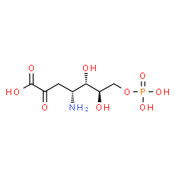 ChemSpider 2D Image | (4R,5S,6R)-4-Amino-5,6-dihydroxy-2-oxo-7-(phosphonooxy)heptanoic acid | C7H14NO9P