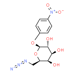 ChemSpider 2D Image | 4-Nitrophenyl 6-azido-6-deoxy-beta-D-galactopyranoside | C12H14N4O7