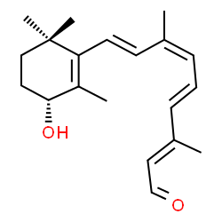 ChemSpider 2D Image | (4R,9cis)-4-Hydroxyretinal | C20H28O2