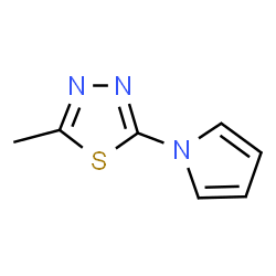 ChemSpider 2D Image | 2-Methyl-5-(1H-pyrrol-1-yl)-1,3,4-thiadiazole | C7H7N3S