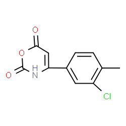 ChemSpider 2D Image | 4-(3-Chloro-4-methylphenyl)-2H-1,3-oxazine-2,6(3H)-dione | C11H8ClNO3
