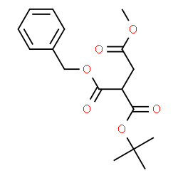 ChemSpider 2D Image | 1-Benzyl 2-methyl 1-(2-methyl-2-propanyl) 1,1,2-ethanetricarboxylate | C17H22O6