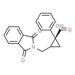 ChemSpider 2D Image | (1S)-2-[(1,3-Dioxo-1,3-dihydro-2H-isoindol-2-yl)methyl]-1-phenylcyclopropanecarboxylic acid | C19H15NO4