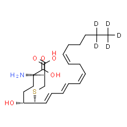 ChemSpider 2D Image | Leukotriene E4-d5 | C23H32D5NO5S