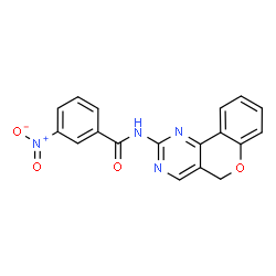 ChemSpider 2D Image | N-(5H-Chromeno[4,3-d]pyrimidin-2-yl)-3-nitrobenzamide | C18H12N4O4
