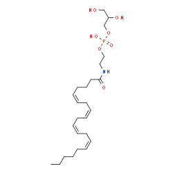 ChemSpider 2D Image | 2,3-Dihydroxypropyl 2-[(5Z,8Z,11Z,14Z)-5,8,11,14-icosatetraenoylamino]ethyl hydrogen phosphate | C25H44NO7P