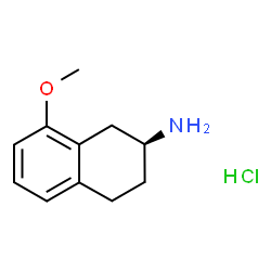 ChemSpider 2D Image | (2S)-8-Methoxy-1,2,3,4-tetrahydro-2-naphthalenamine hydrochloride (1:1) | C11H16ClNO