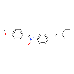 ChemSpider 2D Image | N-[(Z)-(4-Methoxyphenyl)methylene]-N-[4-(2-methylbutoxy)phenyl]amine oxide | C19H23NO3
