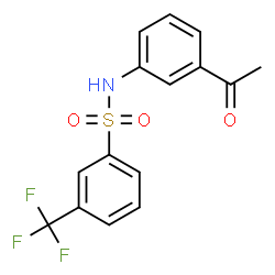 ChemSpider 2D Image | N-(3-Acetylphenyl)-3-(trifluoromethyl)benzenesulfonamide | C15H12F3NO3S