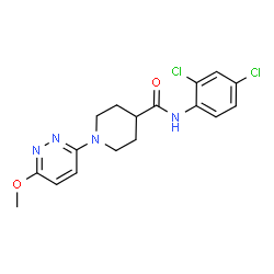 ChemSpider 2D Image | N-(2,4-Dichlorophenyl)-1-(6-methoxy-3-pyridazinyl)-4-piperidinecarboxamide | C17H18Cl2N4O2