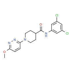 ChemSpider 2D Image | N-(3,5-Dichlorophenyl)-1-(6-methoxy-3-pyridazinyl)-4-piperidinecarboxamide | C17H18Cl2N4O2