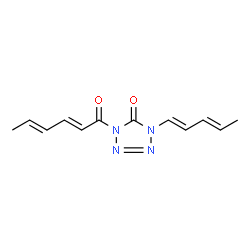ChemSpider 2D Image | 1-[(2E,4E)-2,4-Hexadienoyl]-4-[(1E,3E)-1,3-pentadien-1-yl]-1,4-dihydro-5H-tetrazol-5-one | C12H14N4O2