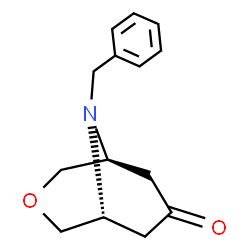 ChemSpider 2D Image | (1R,5S)-9-Benzyl-3-oxa-9-azabicyclo[3.3.1]nonan-7-one | C14H17NO2
