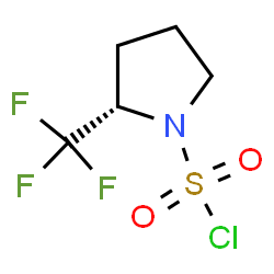 ChemSpider 2D Image | (2S)-2-(Trifluoromethyl)-1-pyrrolidinesulfonyl chloride | C5H7ClF3NO2S