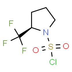 ChemSpider 2D Image | (2R)-2-(Trifluoromethyl)-1-pyrrolidinesulfonyl chloride | C5H7ClF3NO2S