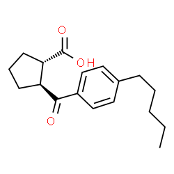 ChemSpider 2D Image | (1S,2S)-2-(4-Pentylbenzoyl)cyclopentanecarboxylic acid | C18H24O3