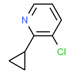 ChemSpider 2D Image | 3-Chloro-2-cyclopropylpyridine | C8H8ClN