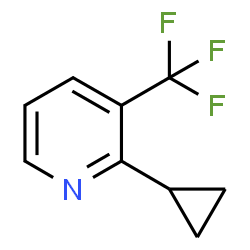 ChemSpider 2D Image | 2-Cyclopropyl-3-(trifluoromethyl)pyridine | C9H8F3N