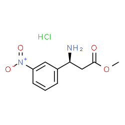 ChemSpider 2D Image | methyl (3S)-3-amino-3-(3-nitrophenyl)propanoate hydrochloride | C10H13ClN2O4
