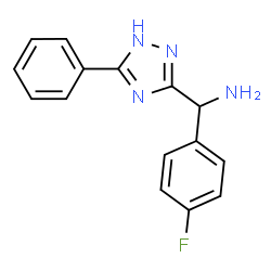 ChemSpider 2D Image | 1-(4-Fluorophenyl)-1-(3-phenyl-1H-1,2,4-triazol-5-yl)methanamine | C15H13FN4