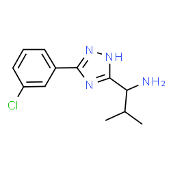 ChemSpider 2D Image | 1-[3-(3-Chlorophenyl)-1H-1,2,4-triazol-5-yl]-2-methyl-1-propanamine | C12H15ClN4