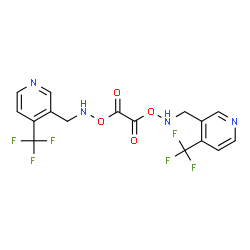 ChemSpider 2D Image | 1,8-Bis[4-(trifluoromethyl)-3-pyridinyl]-3,6-dioxa-2,7-diazaoctane-4,5-dione | C16H12F6N4O4