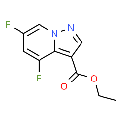 ChemSpider 2D Image | Ethyl 4,6-difluoropyrazolo[1,5-a]pyridine-3-carboxylate | C10H8F2N2O2