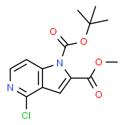 ChemSpider 2D Image | 1-TERT-BUTYL 2-METHYL 4-CHLORO-1H-PYRROLO[3,2-C]PYRIDINE-1,2-DICARBOXYLATE | C14H15ClN2O4
