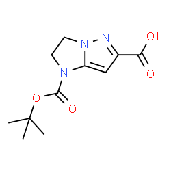 ChemSpider 2D Image | 1-(TERT-BUTOXYCARBONYL)-2,3-DIHYDRO-1H-IMIDAZO[1,2-B]PYRAZOLE-6-CARBOXYLIC ACID | C11H15N3O4
