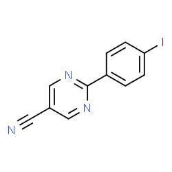 ChemSpider 2D Image | 2-(4-Iodophenyl)-5-pyrimidinecarbonitrile | C11H6IN3