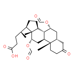 ChemSpider 2D Image | (5beta,7alpha,12alpha)-7,12-Bis(formyloxy)-3-oxocholan-24-oic acid | C26H38O7