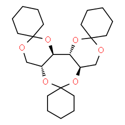 ChemSpider 2D Image | (4a'R,7a'R,11a'R,11b'R)-Hexahydrotrispiro[cyclohexane-1,2'-bis[1,3]dioxino[5,4-d:4',5'-f][1,3]dioxepine-10',1''-cyclohexane-6',1'''-cyclohexane] | C24H38O6