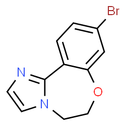 ChemSpider 2D Image | 9-Bromo-5,6-dihydroimidazo[1,2-d][1,4]benzoxazepine | C11H9BrN2O